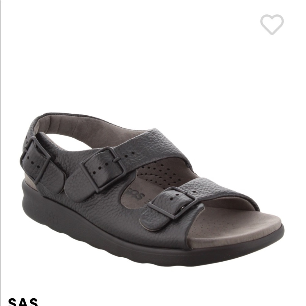 SAS black relaxed sling back relaxed sandal